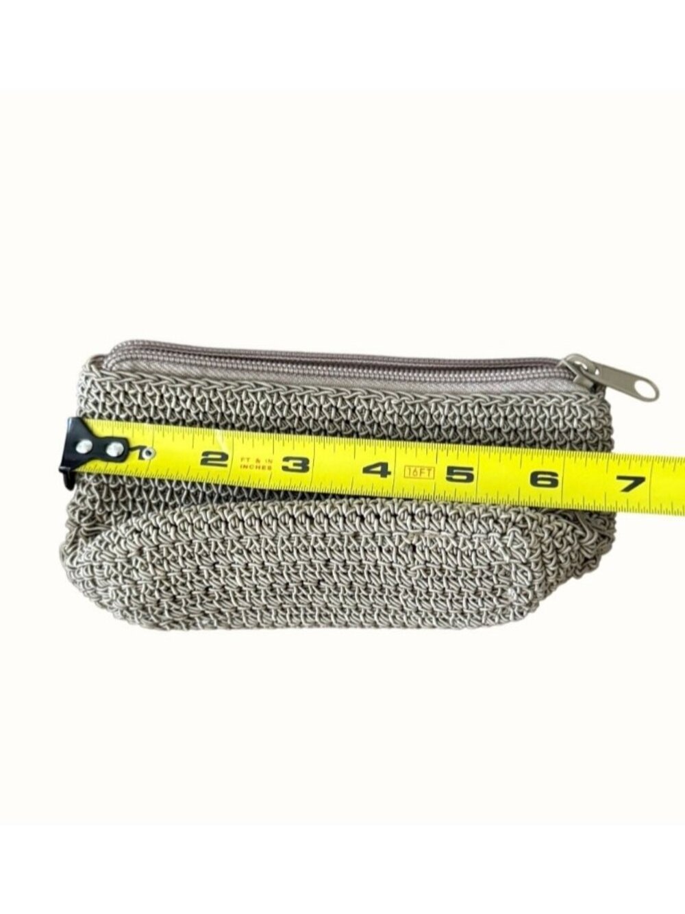 Vintage Boho Crochet Shoulder Bag & Matching Change Pouch Beach Vibe - Picture 7 of 9